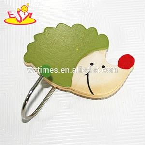 wholesale most popular cute snail shaped wooden hook up for kids W09B036