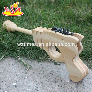 wholesale cheap baby wooden toy gun best sale wooden shot gun for kids W02A099