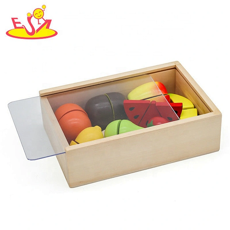 New hottest kids cutting wooden fruit toys for pretend play W10B267