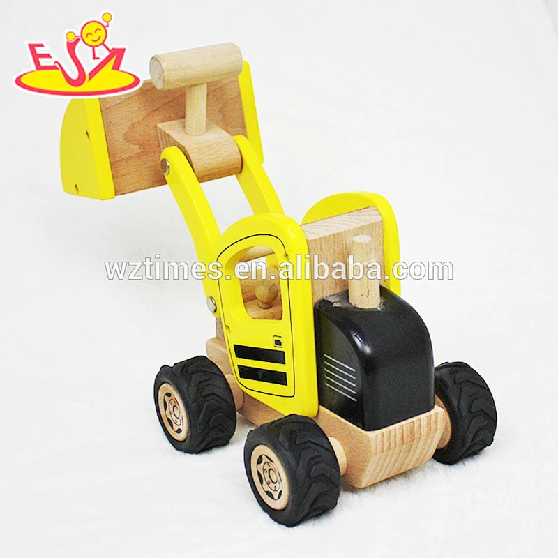 High quality kids wooden digger toys for beach play W04A290