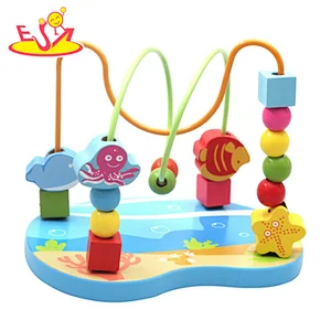 Fun fashion wooden bead educational children's toy W11B191.