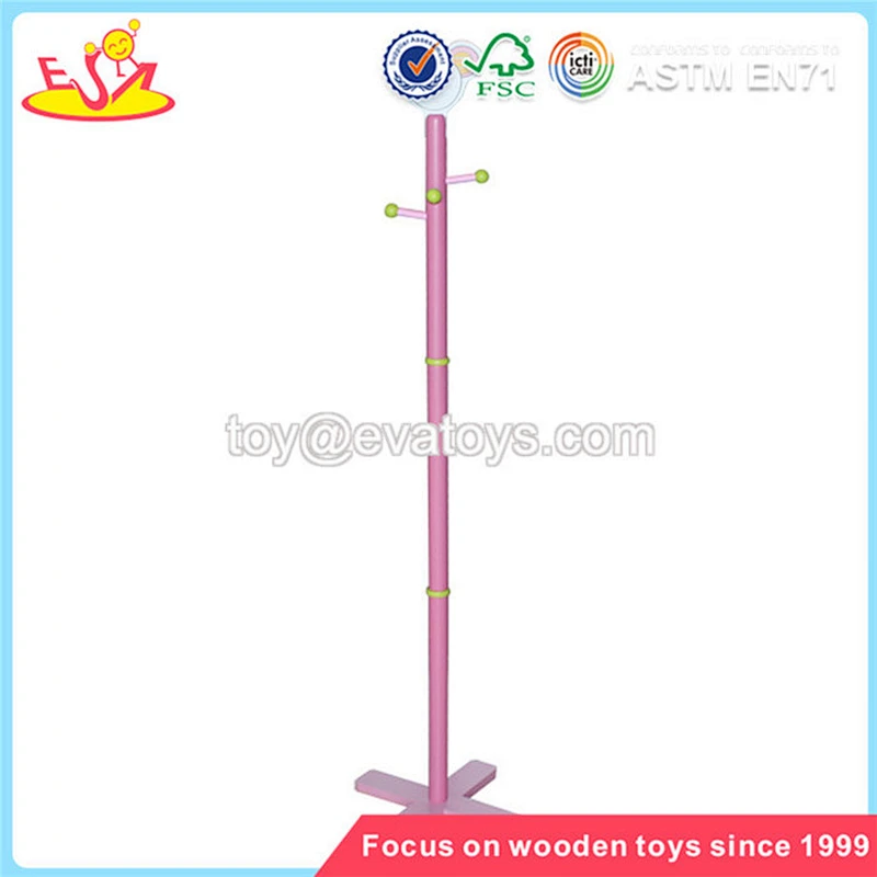 wholesale latest Animal design wooden clothes standing rack for kids shaped wooden clothes rack W09B012