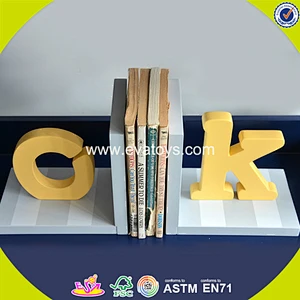 wholesale kids wooden custom bookend fashion children wooden custom bookend W08D055