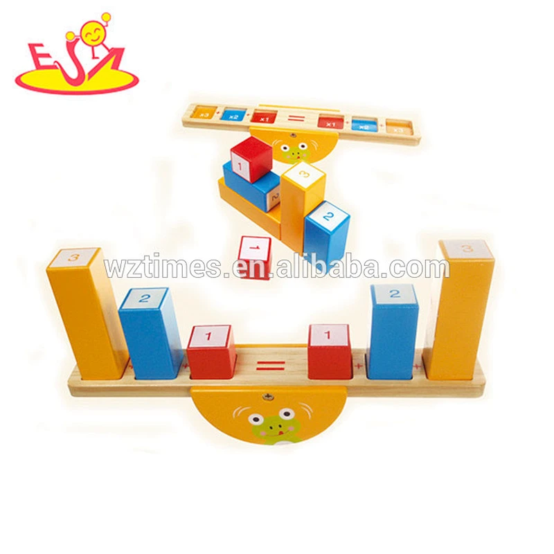 Wholesale intelligent wooden balance blocks game toy funny baby wooden balance blocks game W11F005