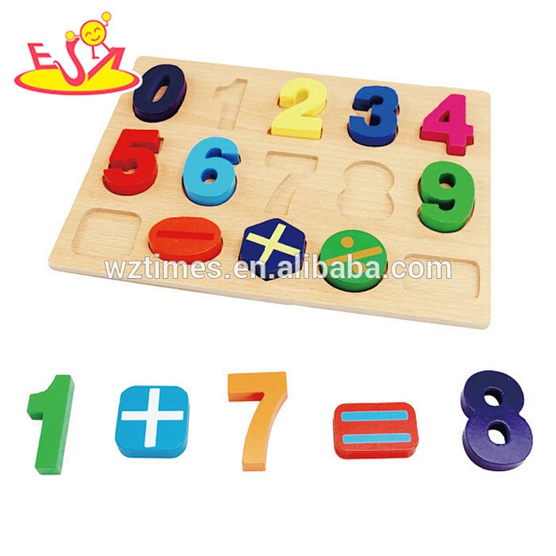 Wholesale useful wooden math counting toy for kids' early learning W14B067
