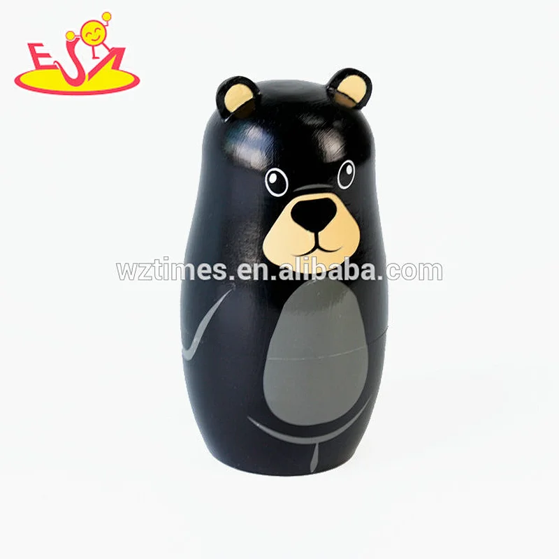 Custom DIY painting wooden Russian nesting dolls for children W06D083