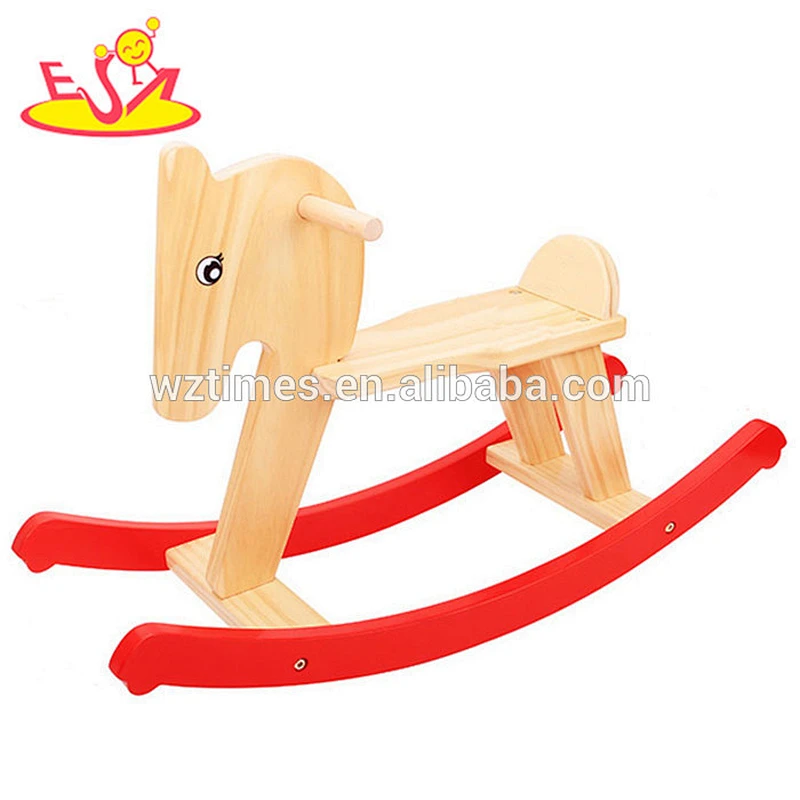 new arrival indoor wooden toddler rocking horse toy for wholesale W16D029