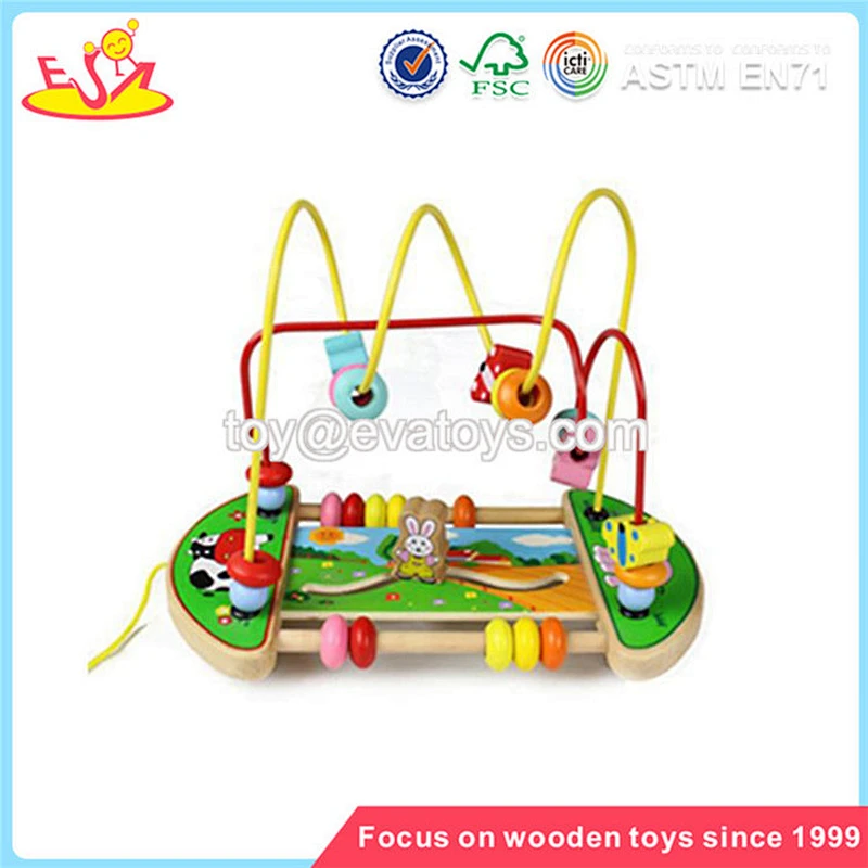 wholesale delicate design wooden kids beads toys outstanding wooden beads toys W11B016