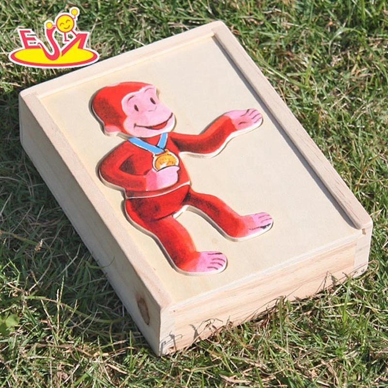 Top sale educational 3d kids wooden games puzzles for wholesale W14D013