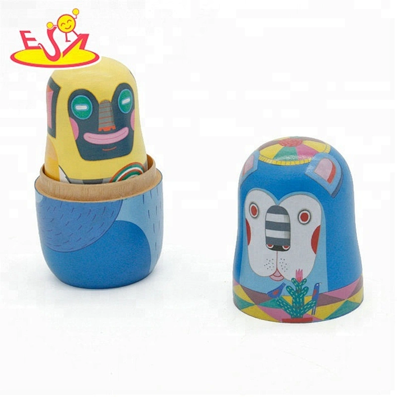 New design handmade wooden russian dolls for kids W06D111
