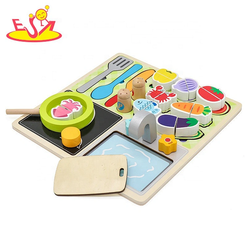 2019 New arrival small wooden play cooking games for boys W10B279