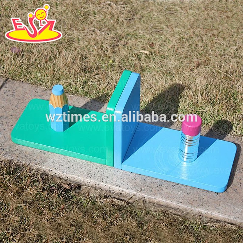 Wholesale brand new small useful wooden book end for kids placing books W08D039