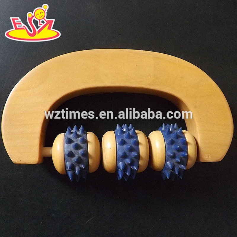 Wholesale beautiful health care product wooden hand roller massager W02A110