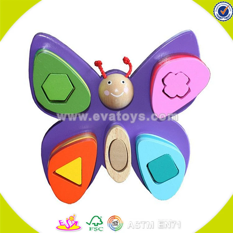 Bebé inteligente al por mayor bloques de apilamiento de madera juego divertido niños bloques de apilamiento de madera juego de juguete traer diversión W13D054
