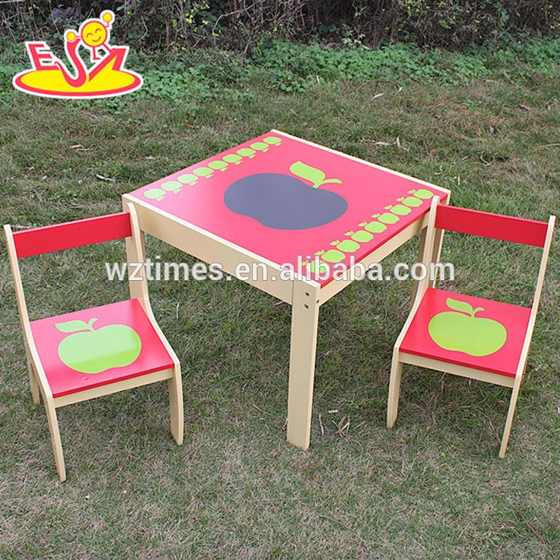 wholesale cheap kids wooden table and chair newly fashion children wooden table and chair W08G091