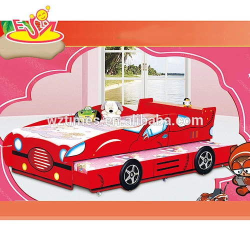 2018 wholesale children wood double bed designs cartoon kids wood double bed designs W08A025