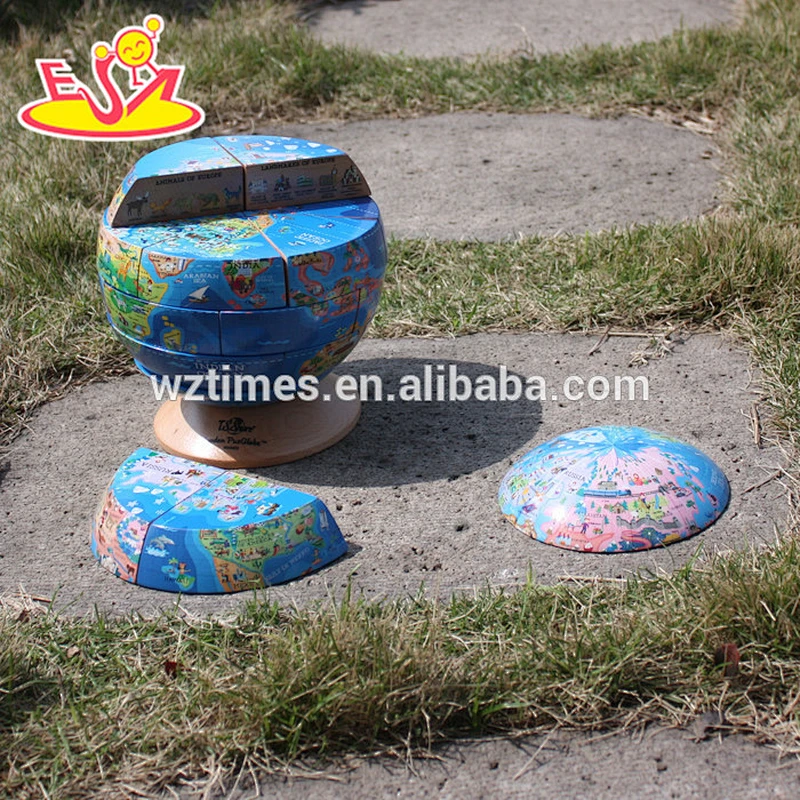 2018 wholesale wooden globe toy newly wooden globe toy children wooden globe toy W14G038