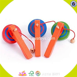 Wholesale top fashion children wooden spinning top most popular baby wooden spinning top W01B017