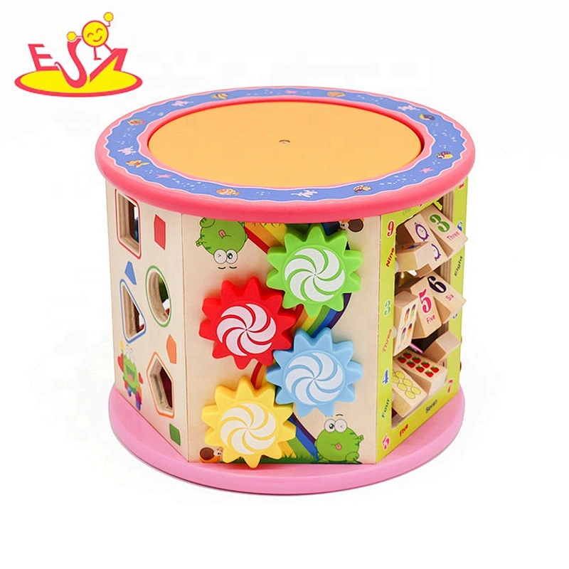 New arrival educational wooden kids activity cube with Xylophone W11B153E