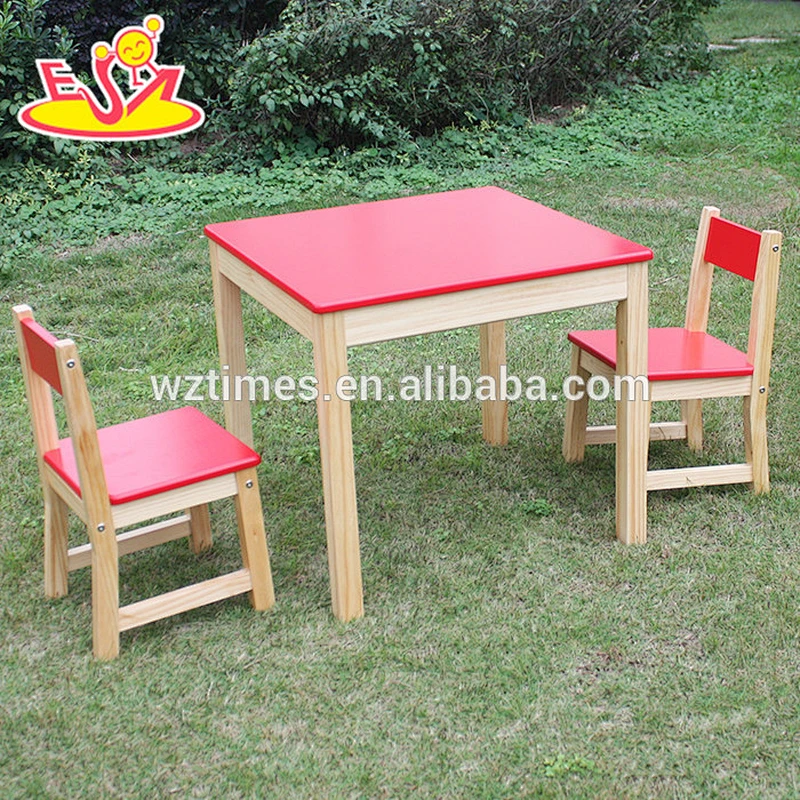 2018 New design wooden kids table and chairs cheap wooden children table and chairs best wood toddlers table and chairs W08G134