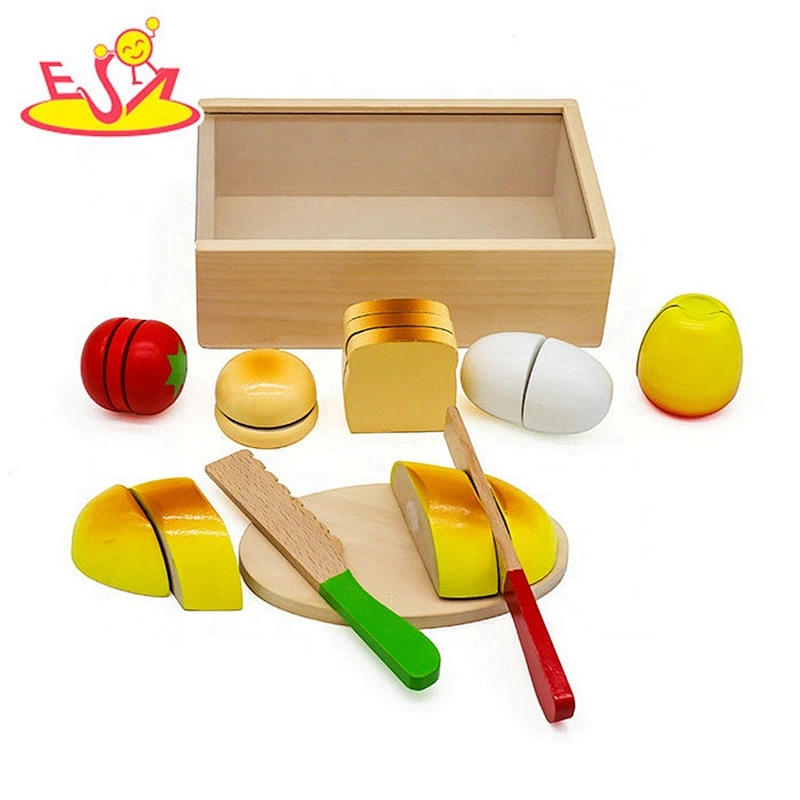 Best design simulation kids wooden pretend food for cutting W10B269