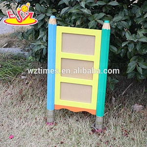 Wholesale home decoration pencil style wooden 3 layer photo frame for family W09A035