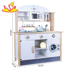 Most popular big wooden toddler kitchen play set for pretend play W10C497