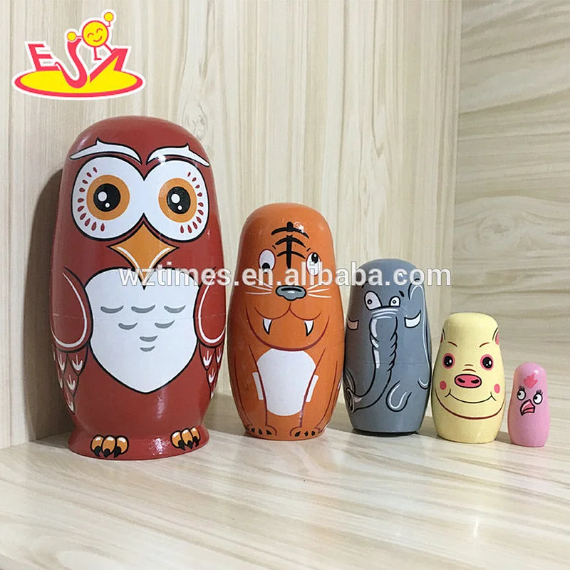 2018 Wholesale funny nesting dolls matryoshka wooden child russian model with best price W06D103