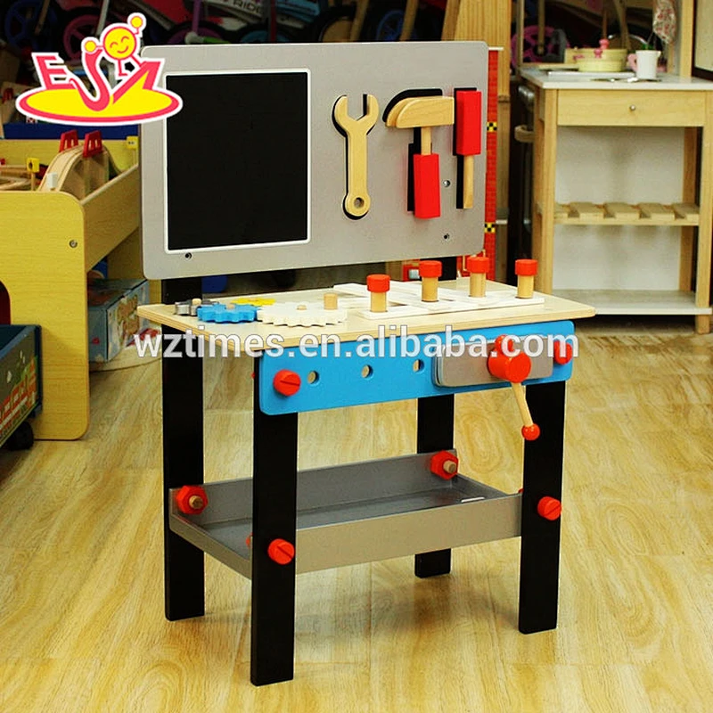 2018 wholesale kids wooden tool table new design baby wooden tool table cheap children wooden tool table W03D070