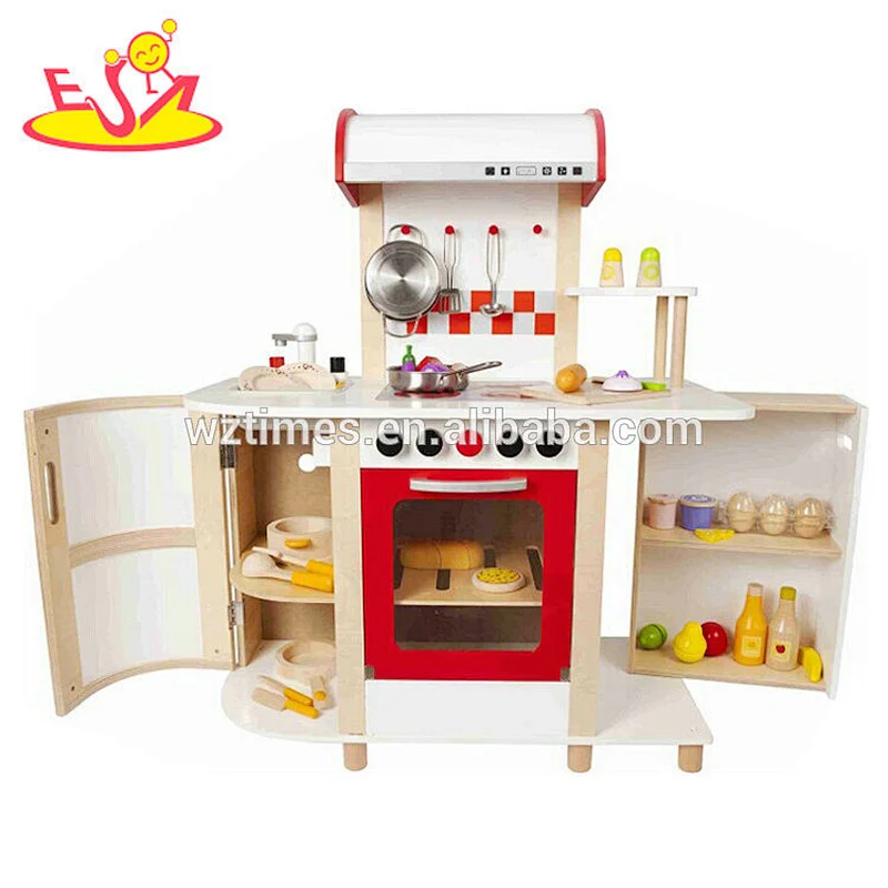 La venta más caliente al por mayor de madera juego de cocina de juguete como bebé entrenamiento W10C345