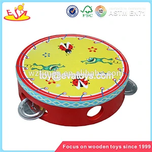 Wholesale characteristic national wind wooden musical tambourine toy for children W07F031