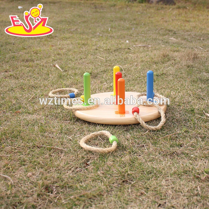 2018 new products educational kids wooden ring toss toy W01A159