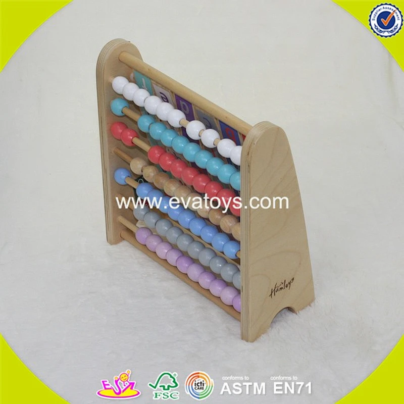 2018 wholesale educational wooden abacus toys for babies new design wooden abacus toys for babies best kids abacus toys W12A027