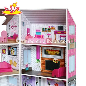 2018 Wholesale best luxurious six rooms girls play doll house W06A245