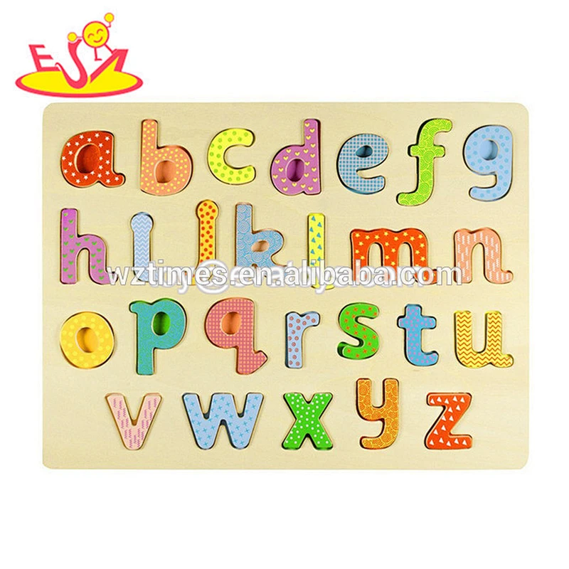 2018 Großhandelspädagogische Mini-Spielzeug aus Holz Alphabet für Kinder W14B097