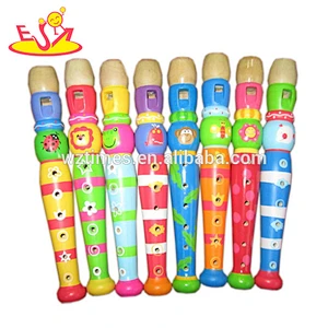 Wholesale colorful musical toy multi type wooden kazoo toy for children W07D007