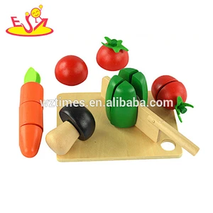 2018 wholesale baby wooden vegetables toys simulation kids wooden vegetables toy role play wooden vegetables toy W10B169