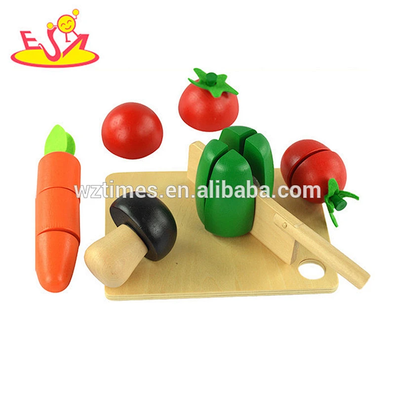 2018 wholesale baby wooden vegetables toys simulation kids wooden vegetables toy role play wooden vegetables toy W10B169