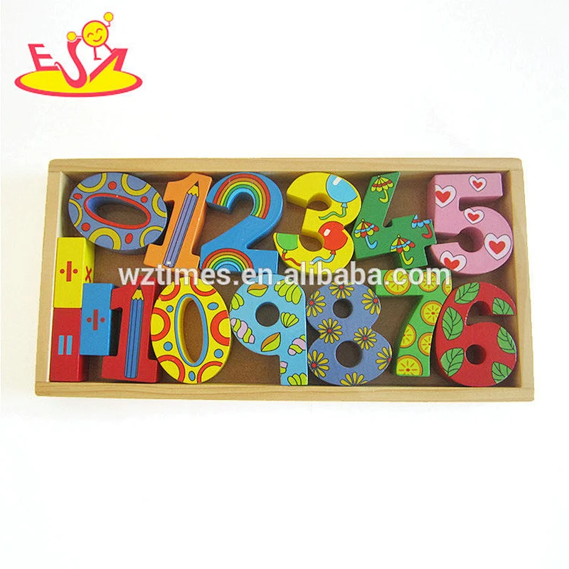 2018 Wholesale wooden puzzle toys funny mini letter puzzle for baby W14B094