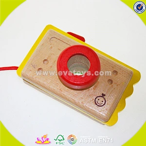 Most popular mini wooden toy camera for kids W01A075