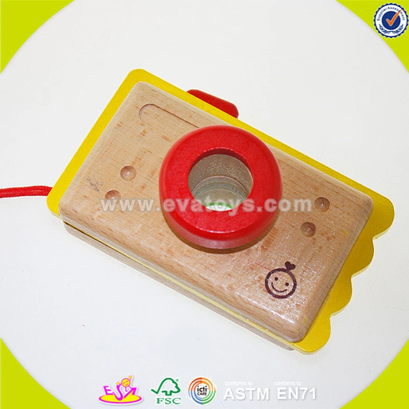 Most popular mini wooden toy camera for kids W01A075