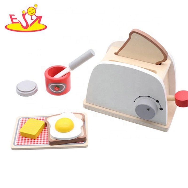 2019 New hottest simulation play wooden toy toaster set for kids W10D229