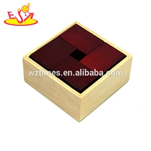 Wholesale promotional gift wooden toy easy brain teaser for 2 years old baby W11C051