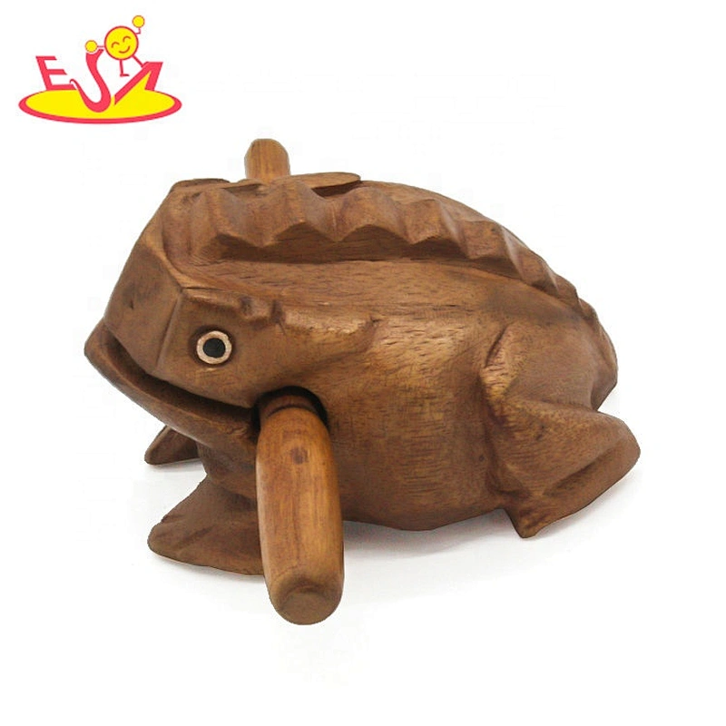 New items frog shaped wooden temple block instrument for wholesale W18A041
