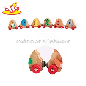Wholesale educational kids wooden numbers train toy funny baby wooden numbers train toy W05C054