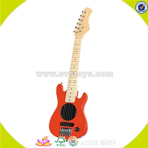 wholesalehot sale baby wooden toy guitar high quality kids wooden toy guitar W07H008