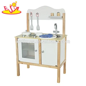 Venta al por mayor caliente venta de madera blanca cocina juego de juguete W10C127