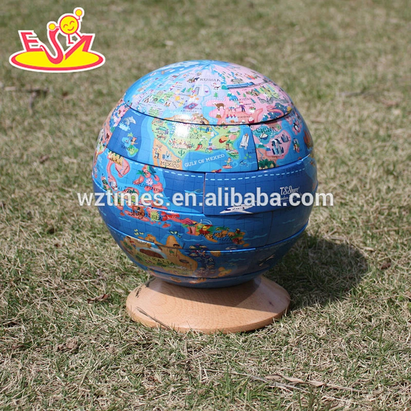 2018 wholesale wooden globe toy newly wooden globe toy children wooden globe toy W14G038
