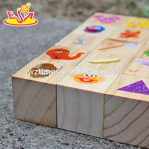 Wholesale wooden toddler building blocks hot sale wooden toddler building blocks for education W13A065
