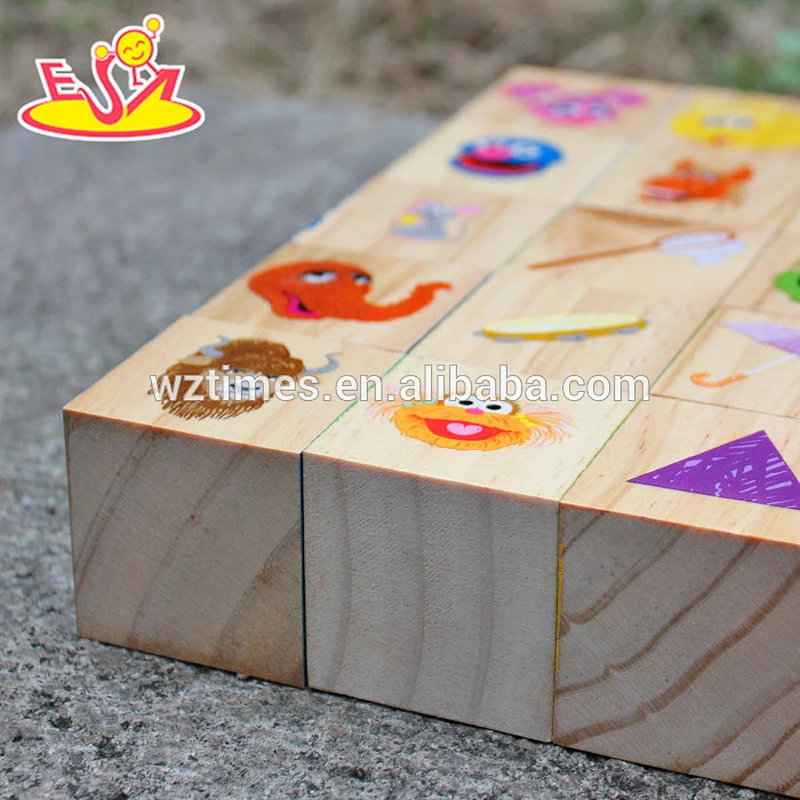 Wholesale wooden toddler building blocks hot sale wooden toddler building blocks for education W13A065